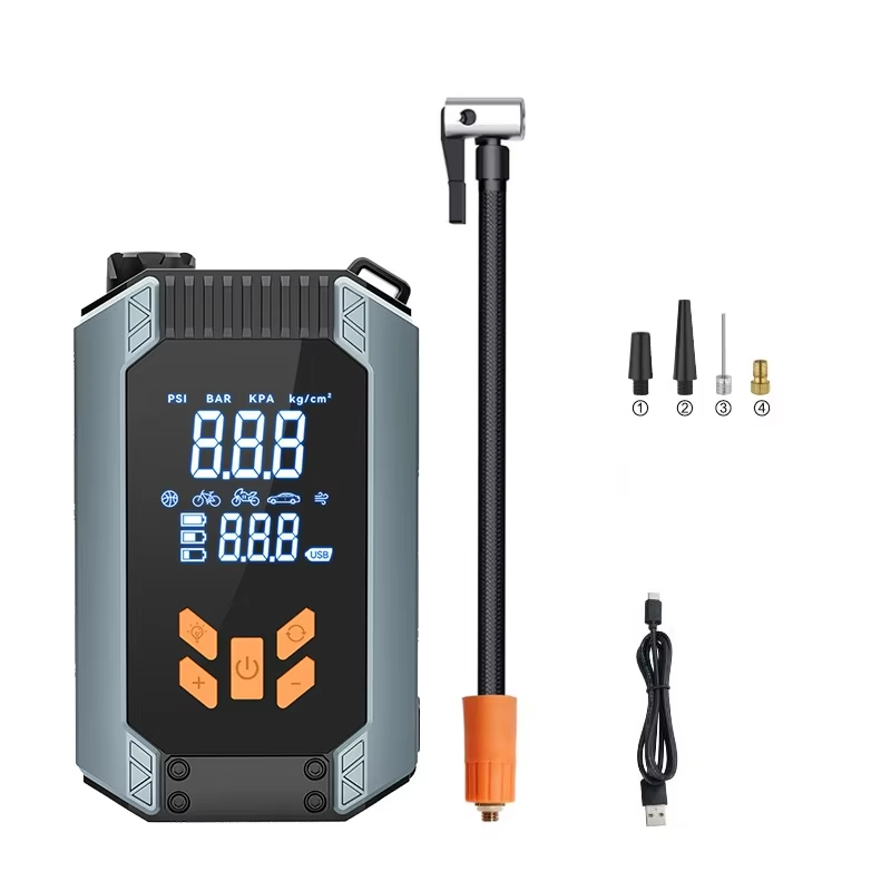 2025 New Portable 12V Car Jump Starter 7200mAh Power Bank 150psi Tire Inflator
