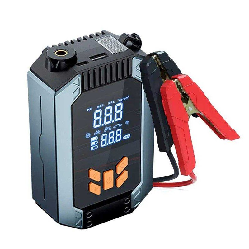 2025 New Portable 12V Car Jump Starter 7200mAh Power Bank 150psi Tire Inflator
