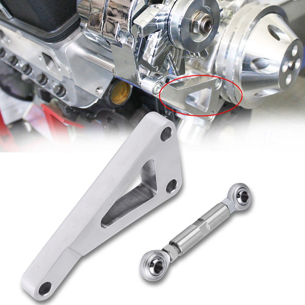 For Chevy SBC 350 Small Block Aluminum Alternator Bracket Long Water Pump