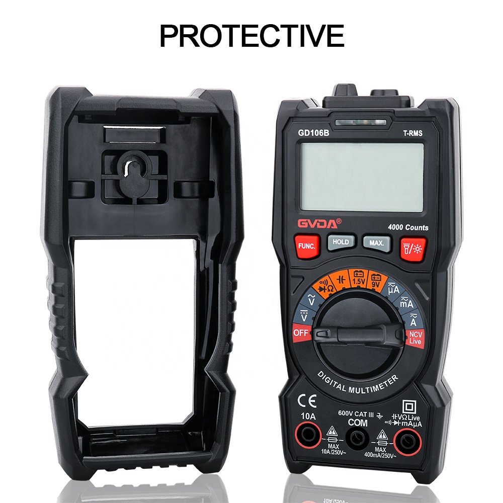 GVDA Professional True RMS Multimeter Digital Auto Range 600V 10A with 40M Ohms Capacitance Continuity Diode Test Battery Test