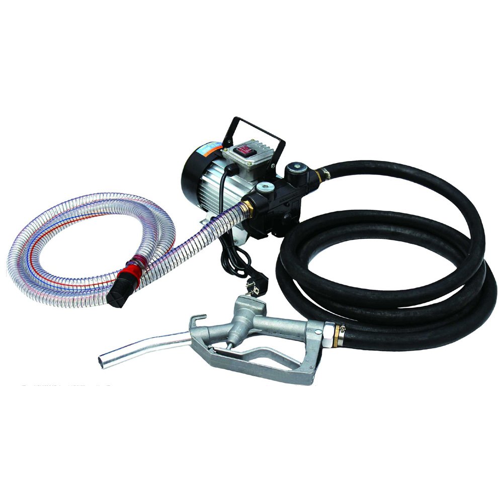 Pompe a Fuel Gasoil Bio Autoaspirante 230V 550W 60L/Min Pistolet Manuelle / Distributeur Carburant Portable