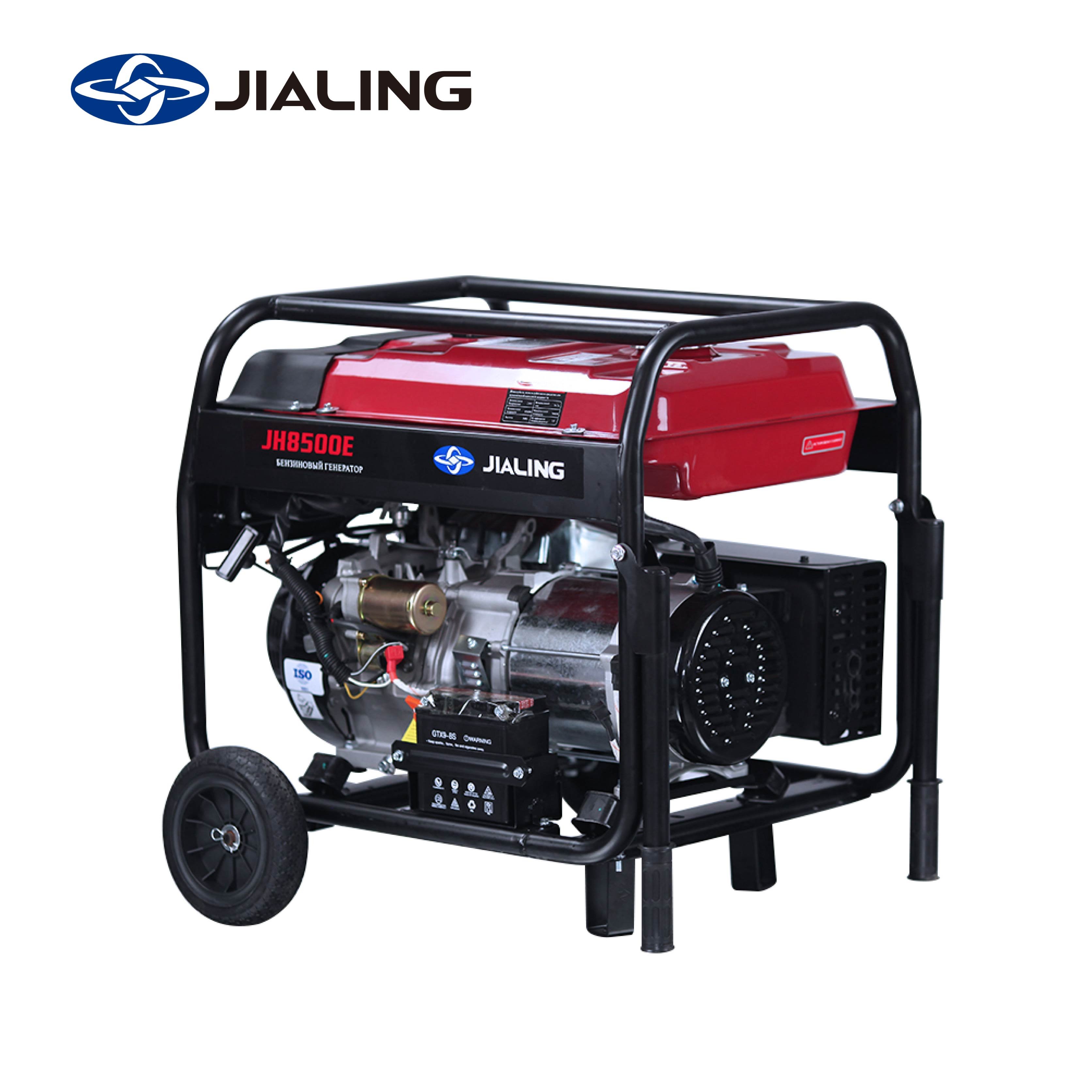 Professional Auto Start Control 3 Phase 7.5 Kw 7.5 Kva Silent Petrol Gasoline Generator With Handle and Wheel