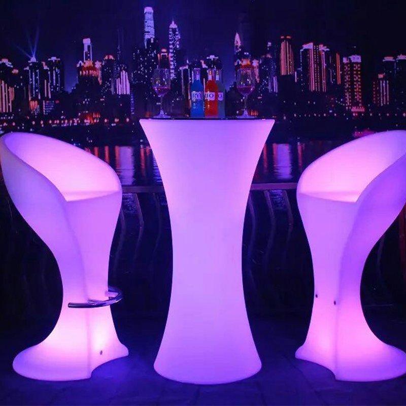 Hot Sale High Table Portable Waterproof Led Light up bar Table Led Cocktail Table for Events