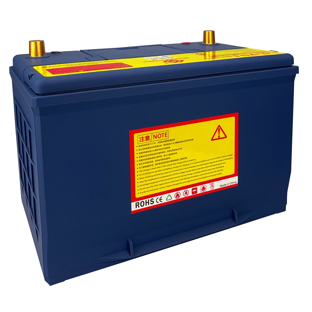 95D31 High Capacity Car Start Lifepo4 Auto Battery 100Ah 1600CCA 12.8v Lithium Car Battery