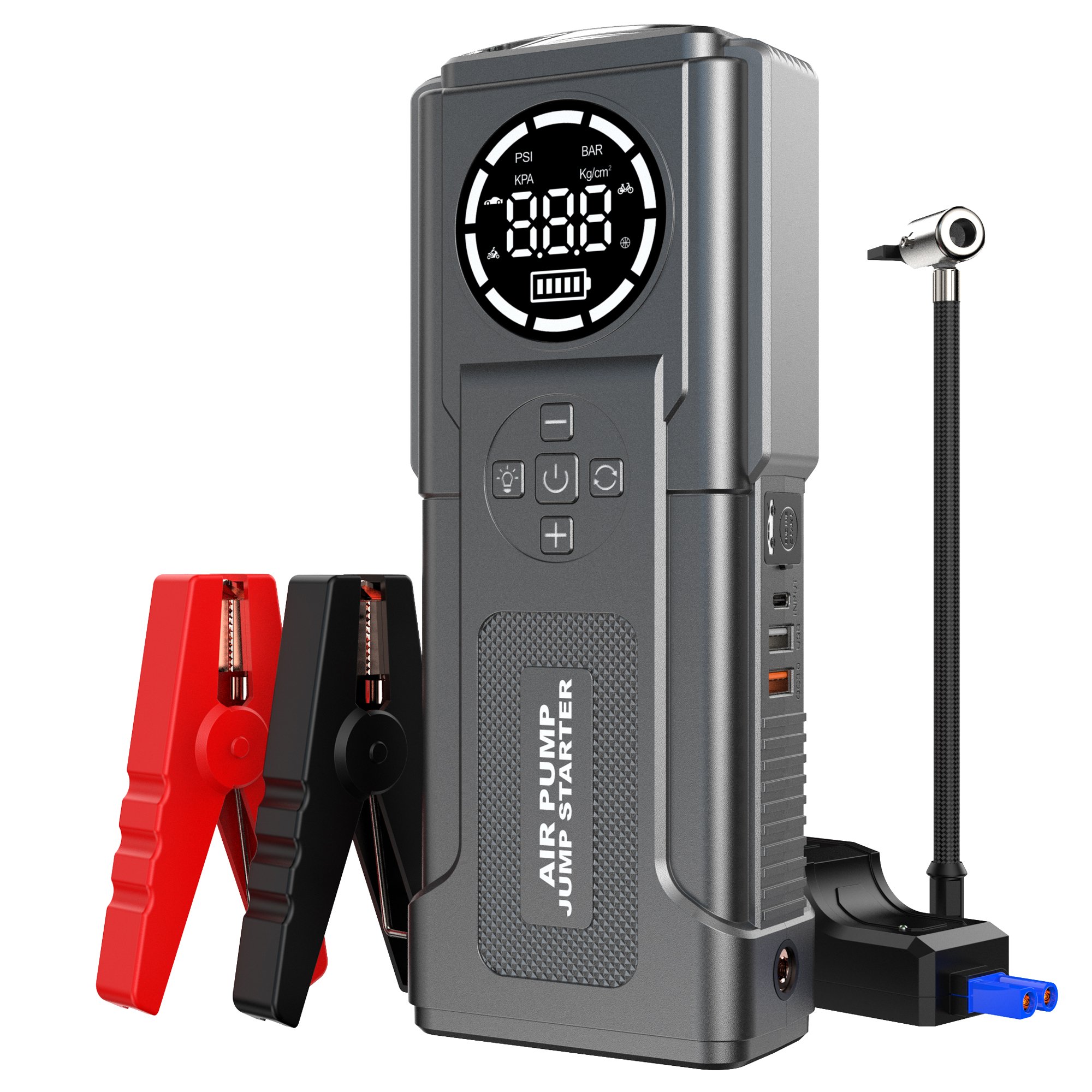 Car Battery Booster Power Bank Charger Lithium Battery Pack 24000mah Portable Car Tyre Air Pump Jump Starter