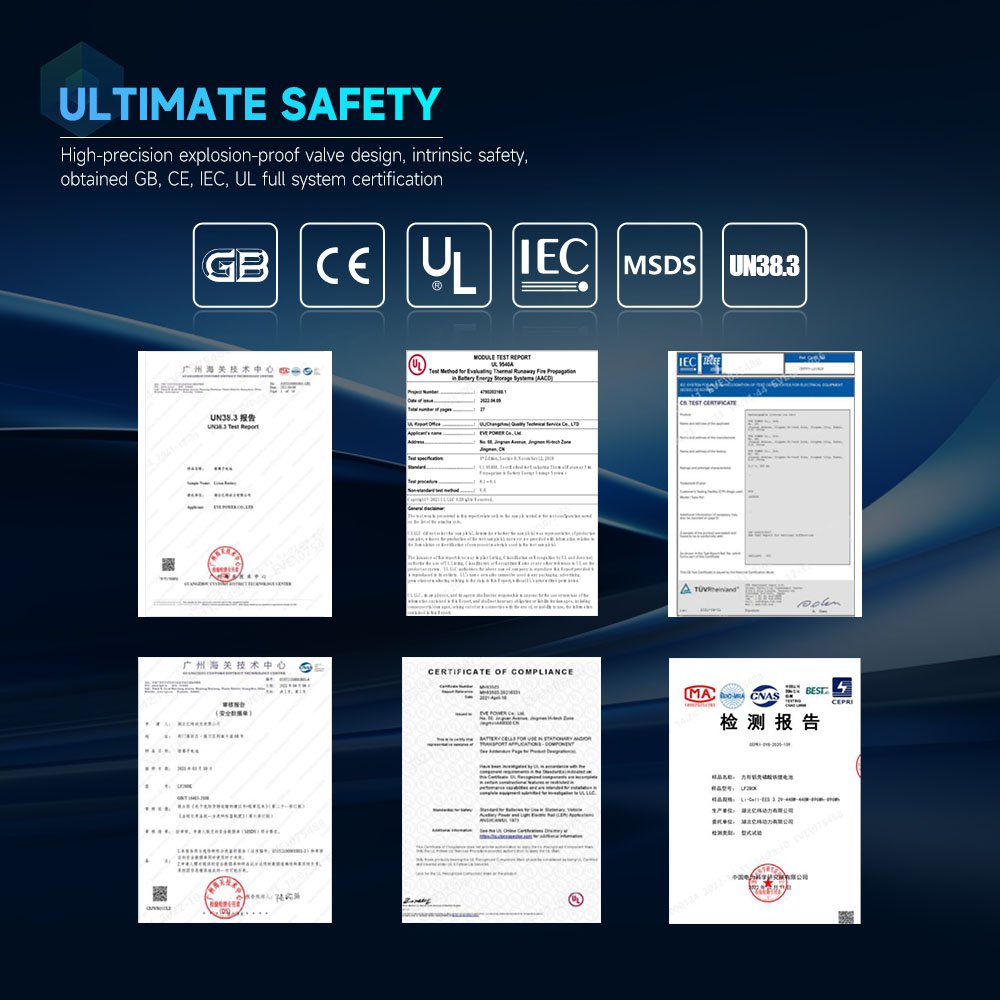 EVE LF105 Lithium 12v 200v Pack Electric Vehicle Power Battery Solar Lithium Ion Battery Lifepo4 105ah Battery