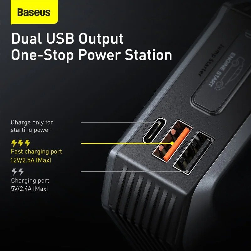 Baseu s 20000mAh Jump Starter Power Bank 2000A 12V Portable Car Battery Starter Emergency AUTO Booster Starting Device