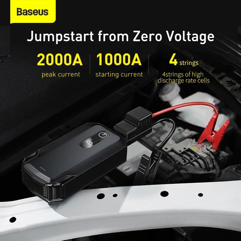 Baseu s 20000mAh Jump Starter Power Bank 2000A 12V Portable Car Battery Starter Emergency AUTO Booster Starting Device