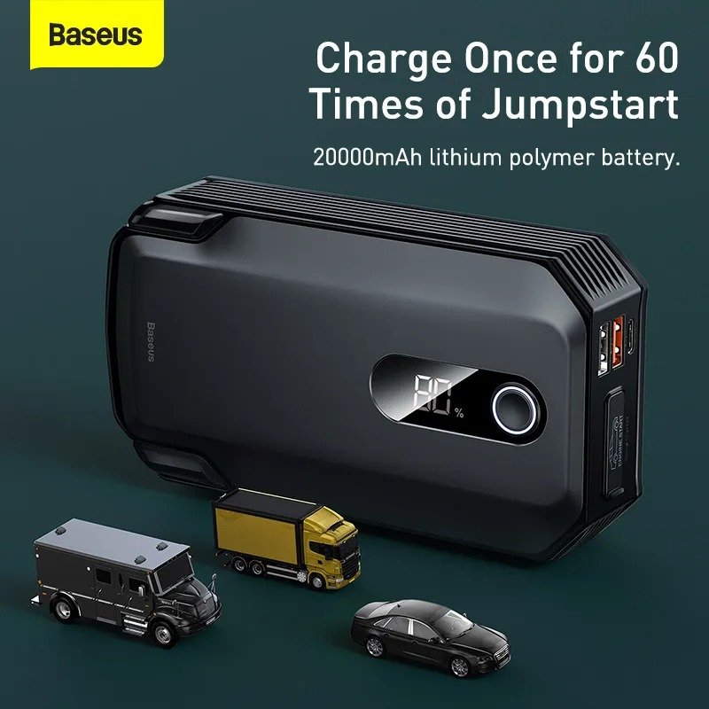 Baseu s 20000mAh Jump Starter Power Bank 2000A 12V Portable Car Battery Starter Emergency AUTO Booster Starting Device
