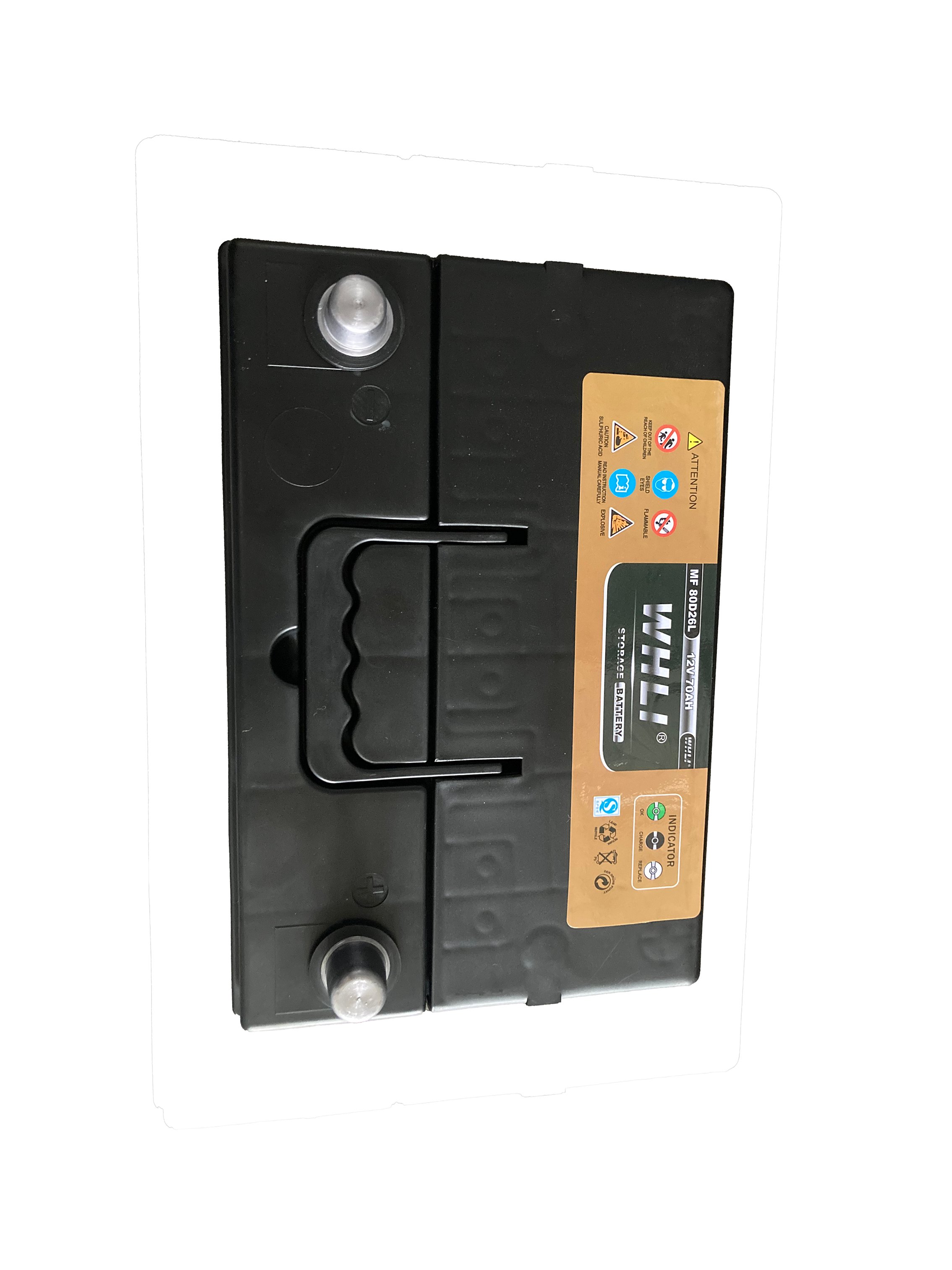 12V MF80D26L 70Ah WHLI CCA700 Super Power Car Batteries