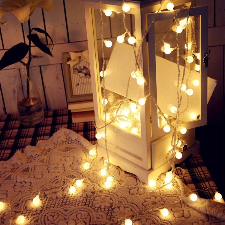 Round Ball 6M 40Leds String Lamp Christmas Party Decoration Garland Fairy String Light Outdoor Garden Bedroom Light