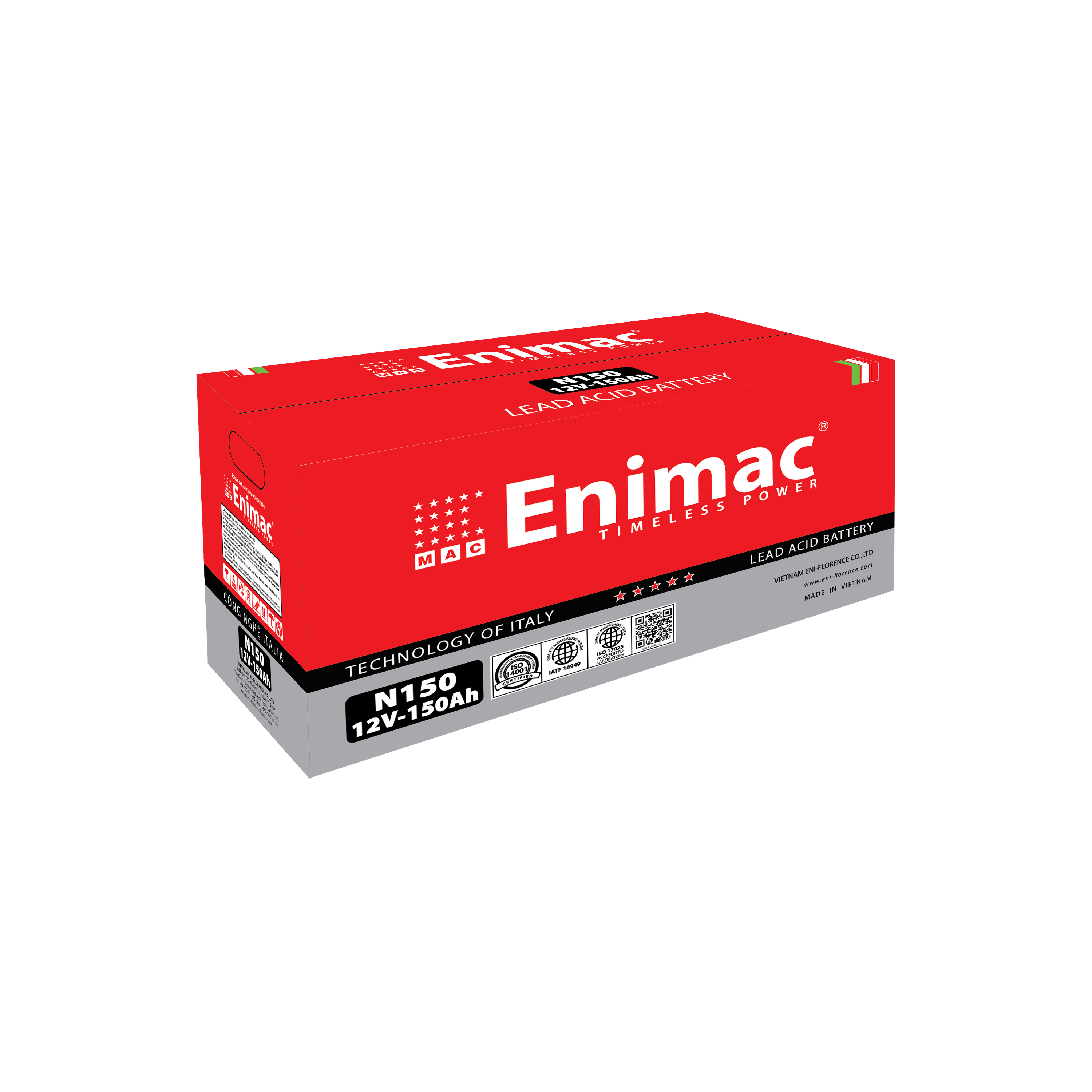 HOT SALE DRIED BATTERY N150 150AH Battery for Car and Truck VIETNAMESE BATTERY High Quality
