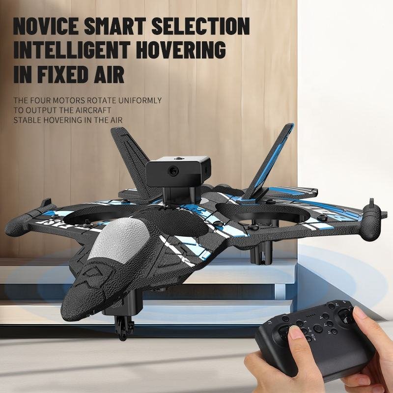 AiJH EPP Foam RC Plane Fighter Auto Hover Glider With Obstacle Avoidance Avion a Control Remoto Juguete Rc Planes Toys