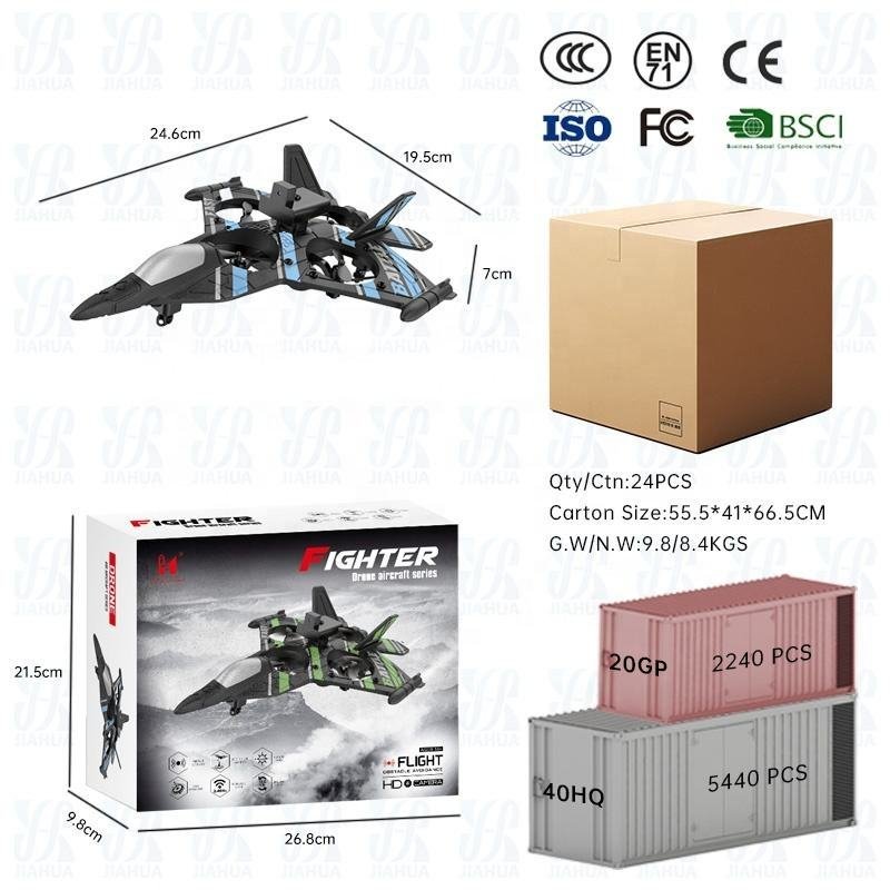 AiJH EPP Foam RC Plane Fighter Auto Hover Glider With Obstacle Avoidance Avion a Control Remoto Juguete Rc Planes Toys