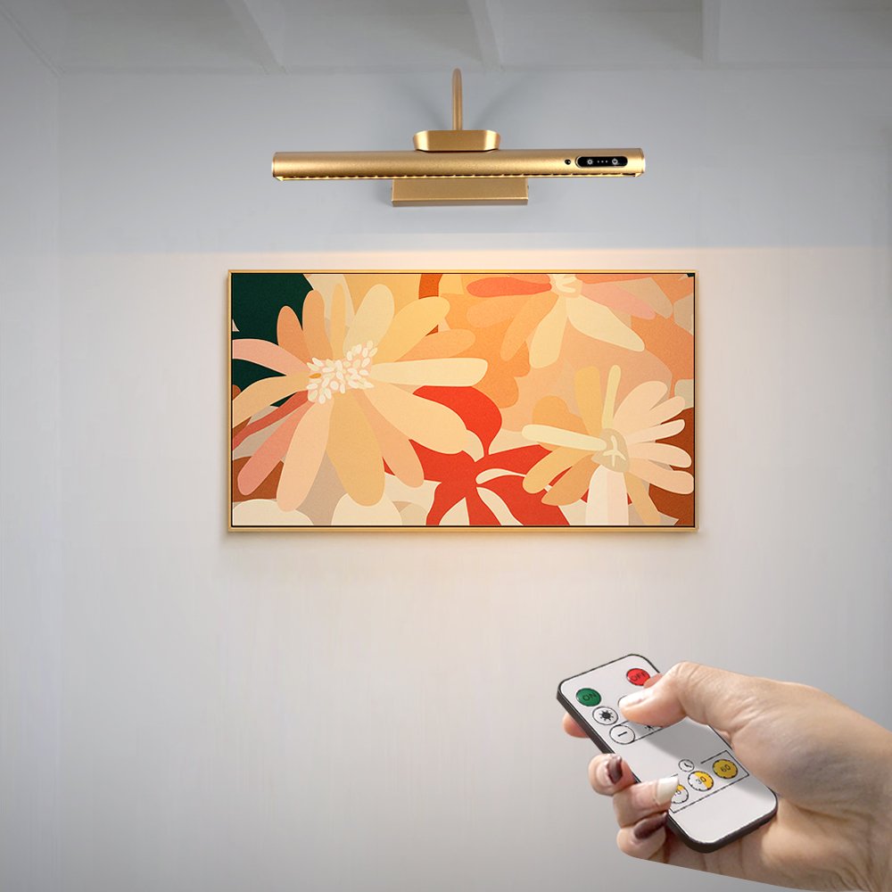 LED Battery Operated Picture Light Dimmable Three Mode Wall Lights Rotatable Light Head Wall Lamp