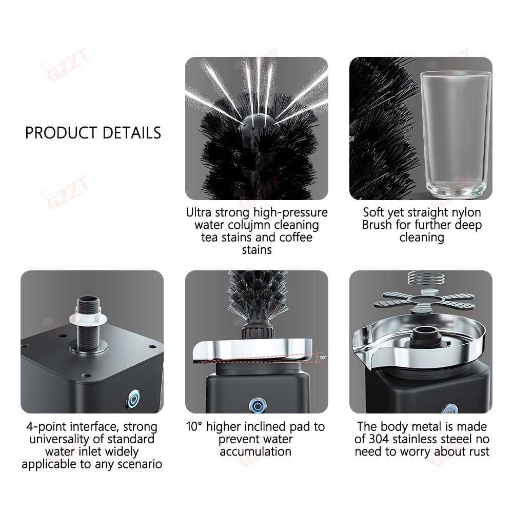 Automatic Faucet Glass Rinser Bar Kitchen Sinks Milk Tea Shop Home Electric Cup Washer High Pressure Auto Cup Washing Machine
