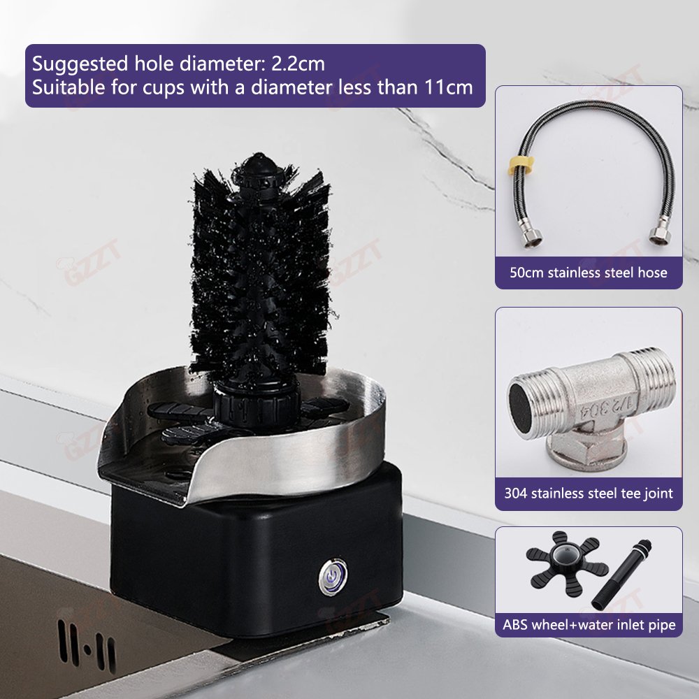 Automatic Faucet Glass Rinser Bar Kitchen Sinks Milk Tea Shop Home Electric Cup Washer High Pressure Auto Cup Washing Machine