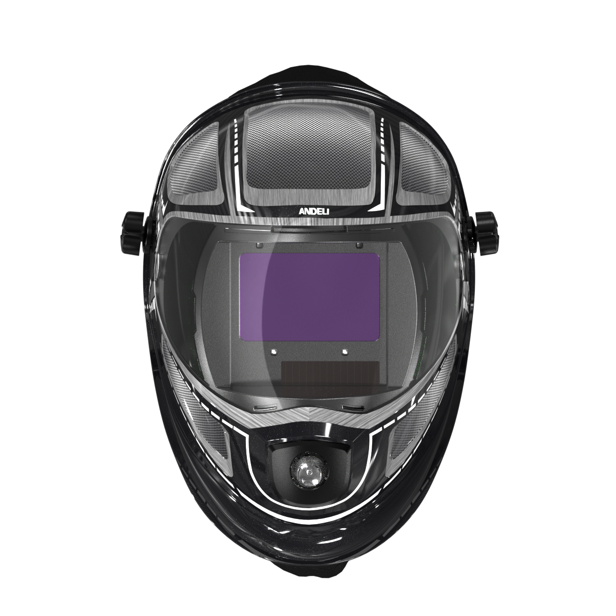 ANDELI Welding Helmet with Light,Panoramic 180° Large Viewing Powered Air Purifying Respirator Auto Darkening Welding Helmet