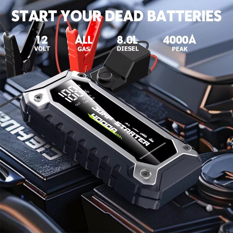 20000mAh Portable Car Jump Start 20000mAh 4000A Battery Jump Starter Car Jump Starter 12V With Power Bank