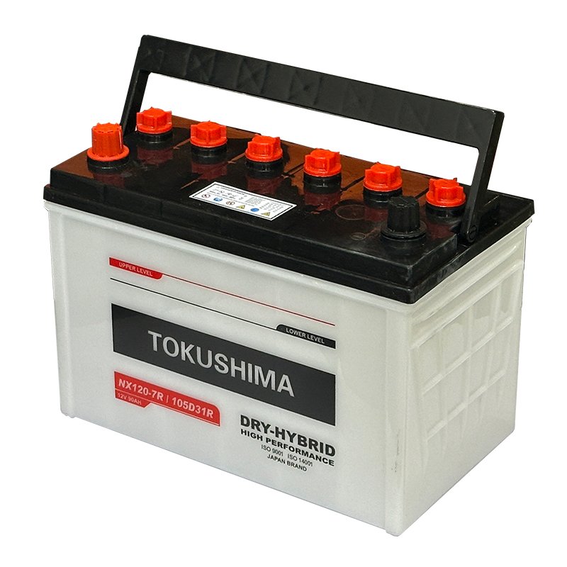 New 12V 80AH-90AH Dry Charge Starter Battery for Cars Powerful Without Acid