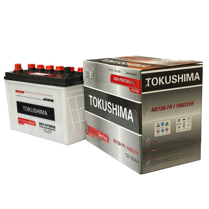 New 12V 80AH-90AH Dry Charge Starter Battery for Cars Powerful Without Acid