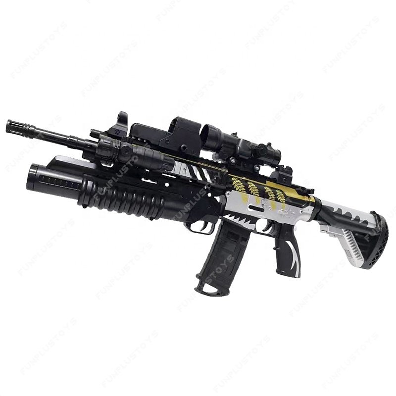 M416 7MM GEL Ammos Blaster Water Ball Splatter Launcher Shooting Game Outdoor Playing Training Gift for Kids Electric Toy Gun