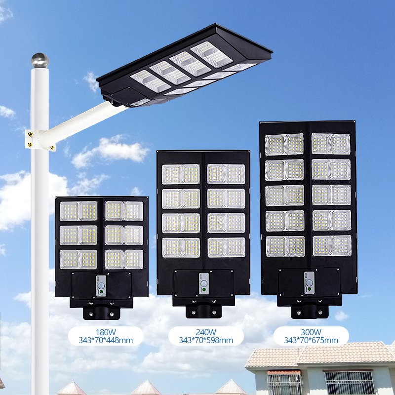 600w 800w 1000w 1500w Solar Panel Led Street Light With Auto Dimming Control Ip65 Waterproof All in One Solar Street Light