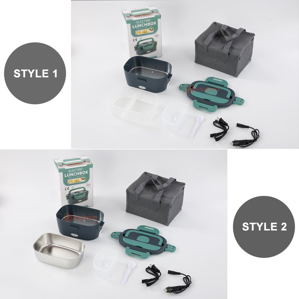 Amz Top Seller 1.5L Stainless Steel Portable Electric Food Container Heating Lunch Box Food Warmer with Carry Bag