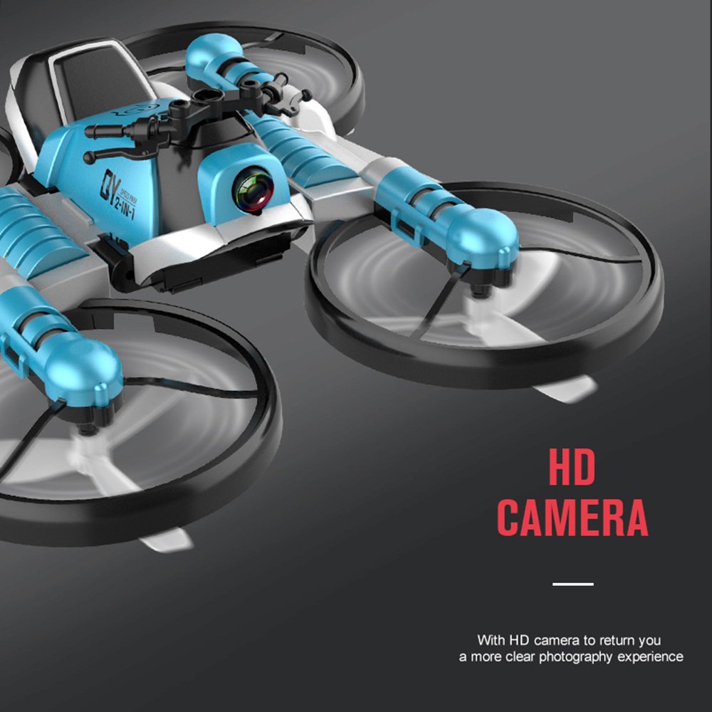 Land and Air Drone Professionnel Rc Motor Bike Racing with Camera Radio Control Quadcopter Drones Toy Factory Outlet New 2 in 1