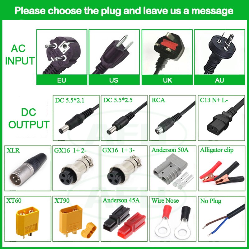Factory Wholesale 12.6V 5A 6A 8A 10A Li-ion Battery Charger for 3S 11.1V Lipo/LiMn2O4/LiCoO2 Battery Pack 12V Battery Charger