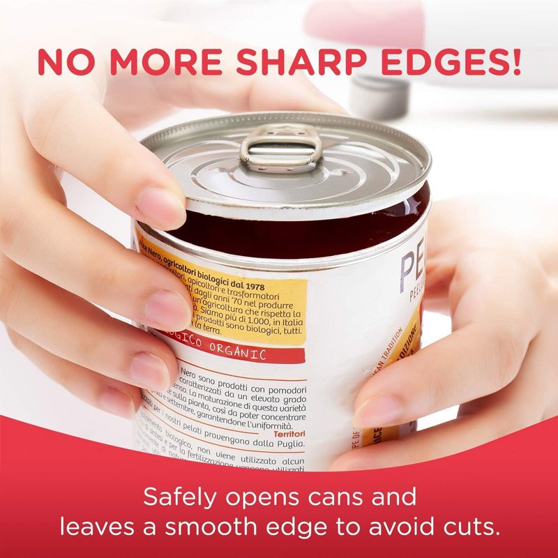 One Touch Food-Safe Tin Can Jar Bottle Opener Multifunctional Automatic Can Opener Stainless Steel Plastic Electric Can Opener
