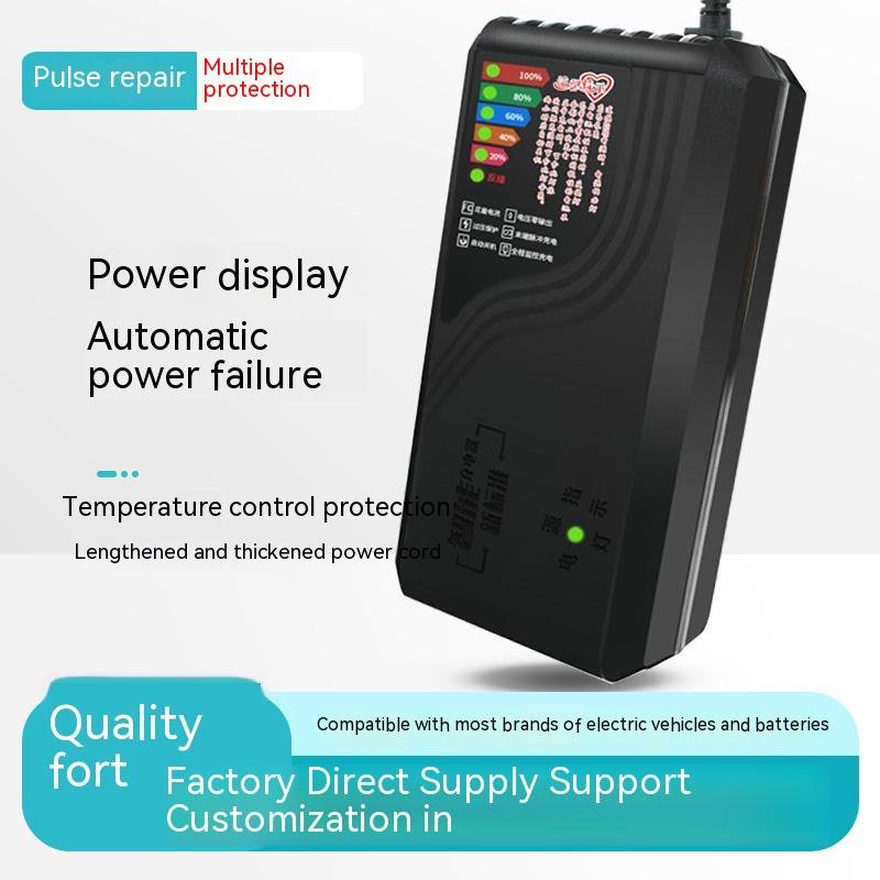 96V 84V 72V 20AH 3A Electronic Ebike Scooter Charger Auto Cut Short Circuit Protection 7 Led Light Lead Acid Battery Electric