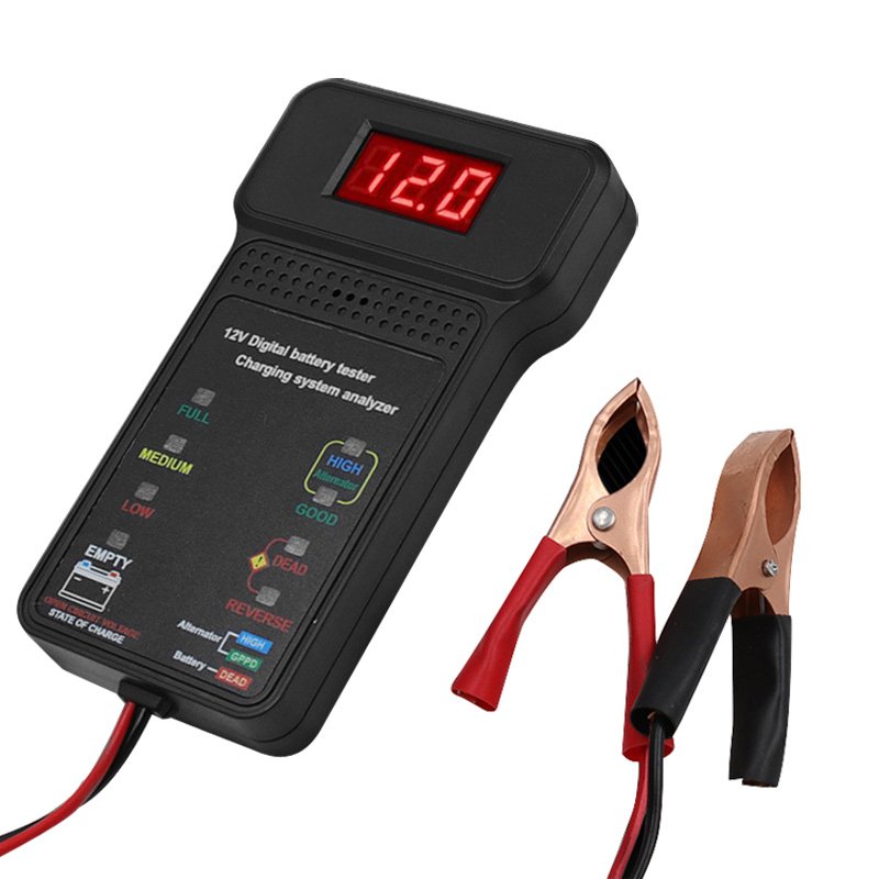 Auto Battery Tester LED Display Digital Battery Alternator Starter Tester Portable Car Battery Checker