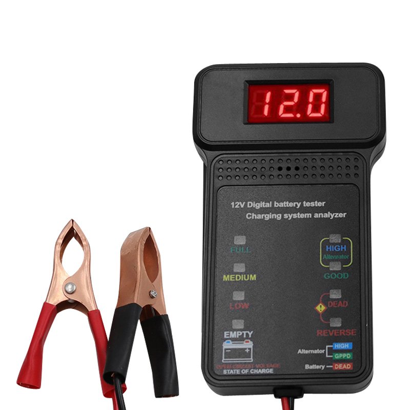 Auto Battery Tester LED Display Digital Battery Alternator Starter Tester Portable Car Battery Checker