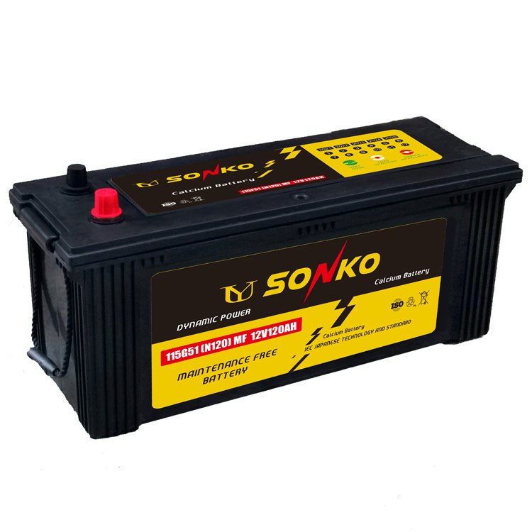 SONKO NX120-7-MF Car Auto Battery High Quality Standard MF12V80AH Car Battery