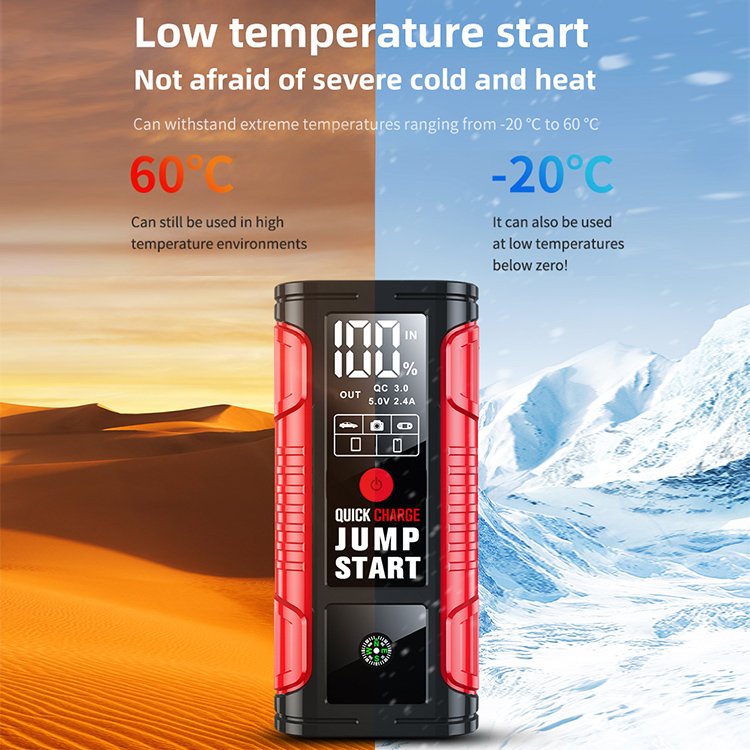Mini Car Jump Starter With 12V Lithium Battery Power Bank Jump Pack With Air Compressor Booster Charger for Car