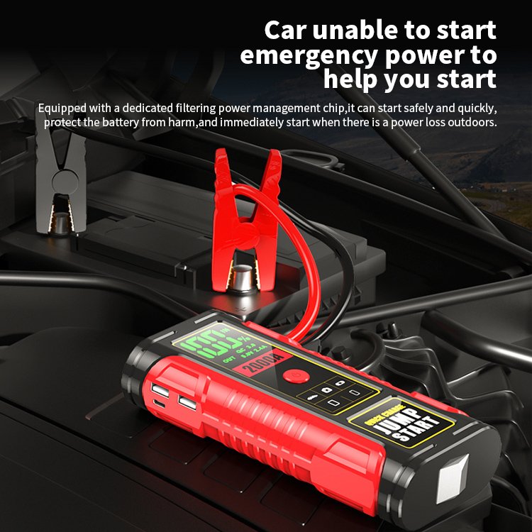 Mini Car Jump Starter With 12V Lithium Battery Power Bank Jump Pack With Air Compressor Booster Charger for Car