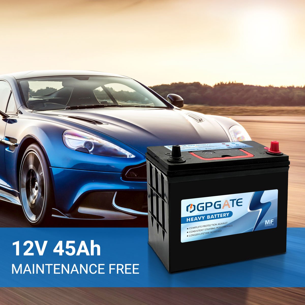 Maintenance-free sealed Car Starting Battery JIS 12V 45Ah 46B24 Suitable for Japanese Car Starting
