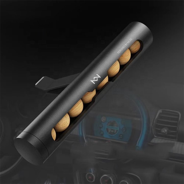 Natural Alternative Pea Pods Wooden Ball Scente Car Odor Difuser Handmade Flow Wood Bead Custom Car Perfume Wood