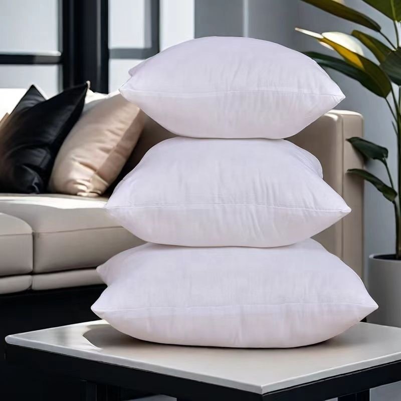Square Throw Pillow Inserts Alternative Polyester Decorative Throw Pillows Insert Plush Microfiber Filled Hotel Bed Pillow Core