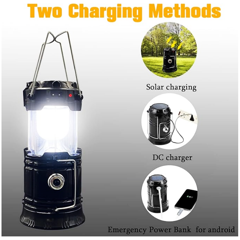 Outdoor Portable 3 in 1 Collapsible Lighting Waterproof Hanging Tent Flashlight Power by 5w Led Lantern Camping Light