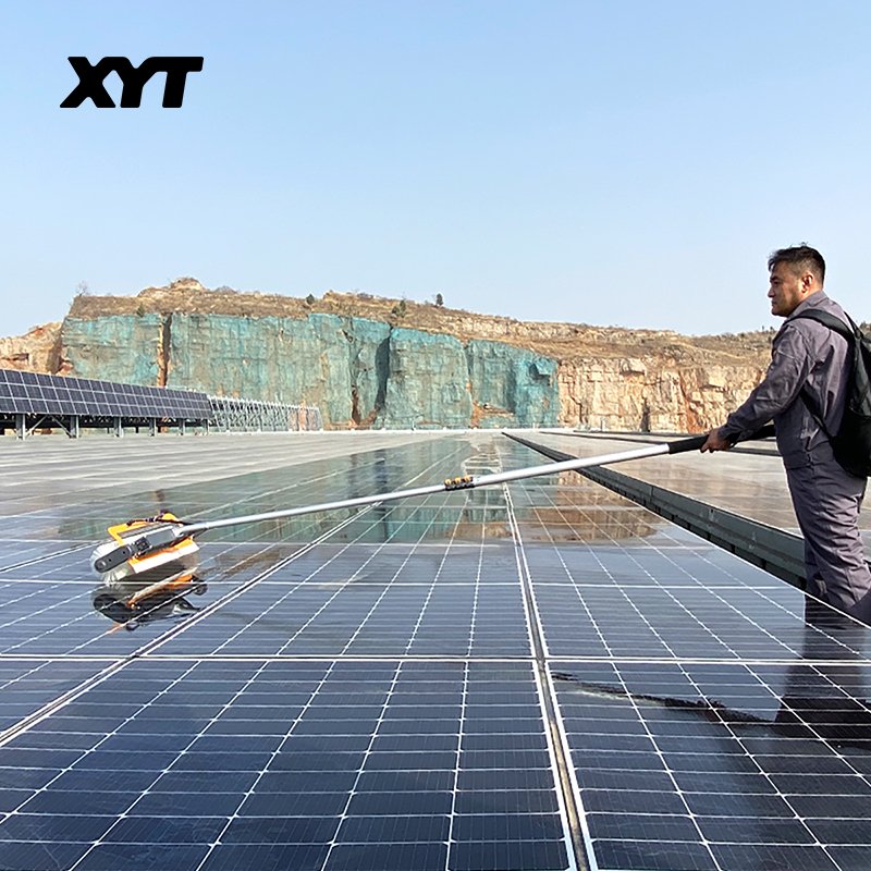 Solar Panel Cleaning Robot Microfiber Brush Product Solar Panel Cleaning Roller Brush X5