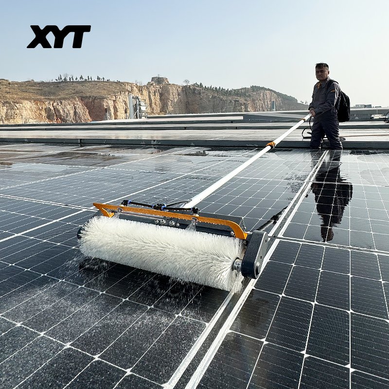 Solar Panel Cleaning Robot Microfiber Brush Product Solar Panel Cleaning Roller Brush X5