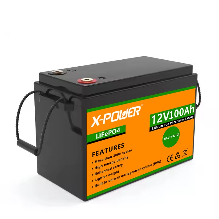 US Stock LiFePO4 Battery 12V 100Ah Deep Cycle Built-in 100A BMS 1280Wh 5-Year Lifespan RV/ Solar Panel /Trolling Motor/camper