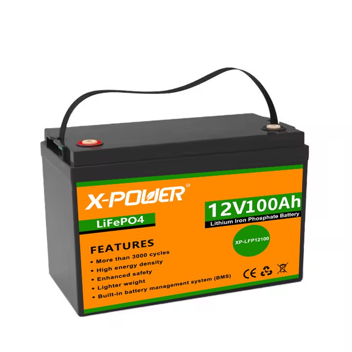 US Stock LiFePO4 Battery 12V 100Ah Deep Cycle Built-in 100A BMS 1280Wh 5-Year Lifespan RV/ Solar Panel /Trolling Motor/camper
