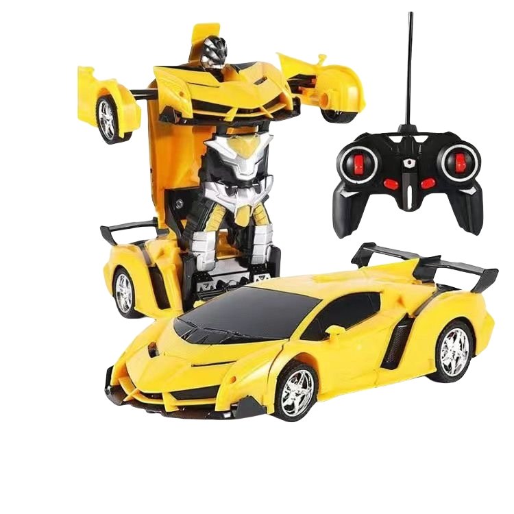 Transform RC Car Robot 2.4G Smart Robot Deformation One Click Deformation 1:18 Scale Transform Remote Control Car Toy for Kids