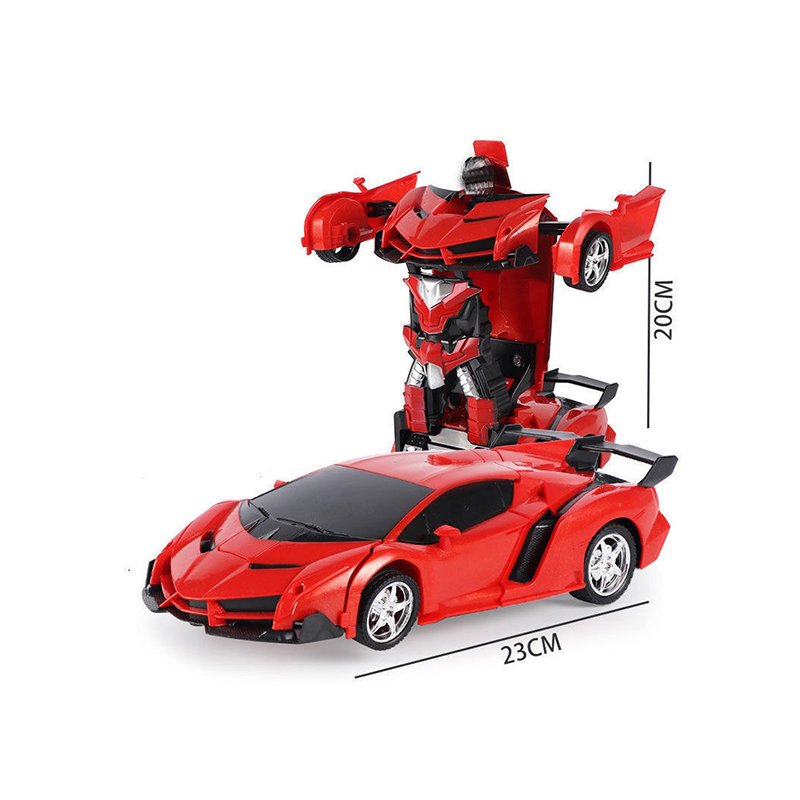 Transform RC Car Robot 2.4G Smart Robot Deformation One Click Deformation 1:18 Scale Transform Remote Control Car Toy for Kids