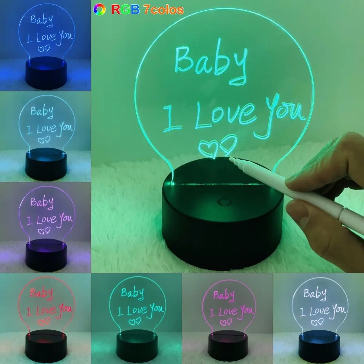 DIY New Unique Products Personalized Wedding Favors DIY Creative Led Acrylic Message Board Christmas Gift Sets