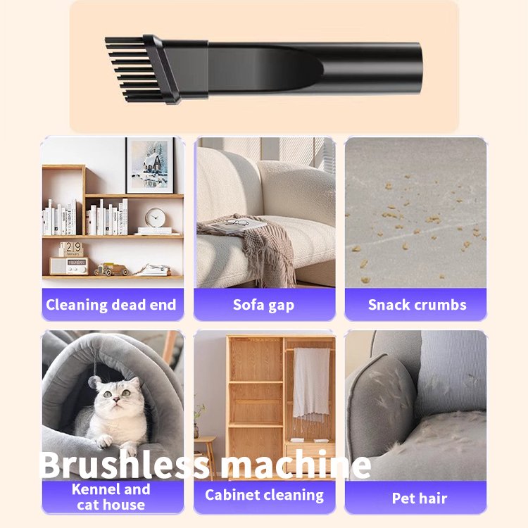 Mini Car Vacuum Cleaner 4-in-1 Cordless Portable Handheld Vacuum Cleaner and Air Duster High Power Car Cleaning Tools