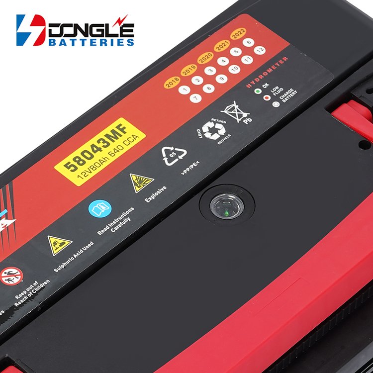 Dongle High Quality European Trucks Cars Starting Lead Acid MF58043 12v 80ah Auto Battery